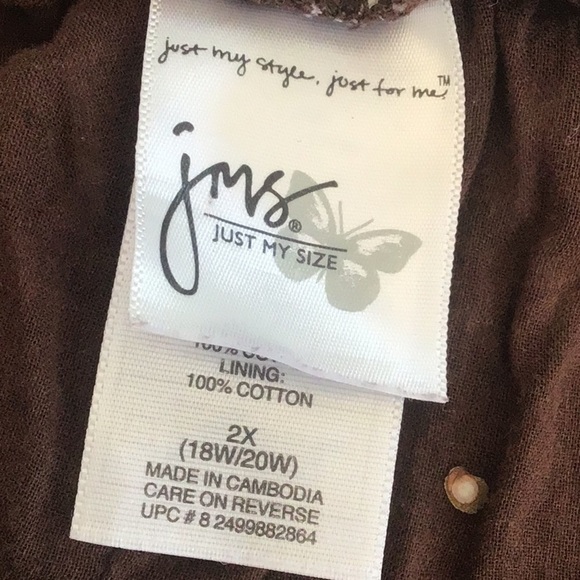 Boho Ikat bordered Print fully lined elasticized waist cotton maxi skirt size 2X - Picture 6 of 7